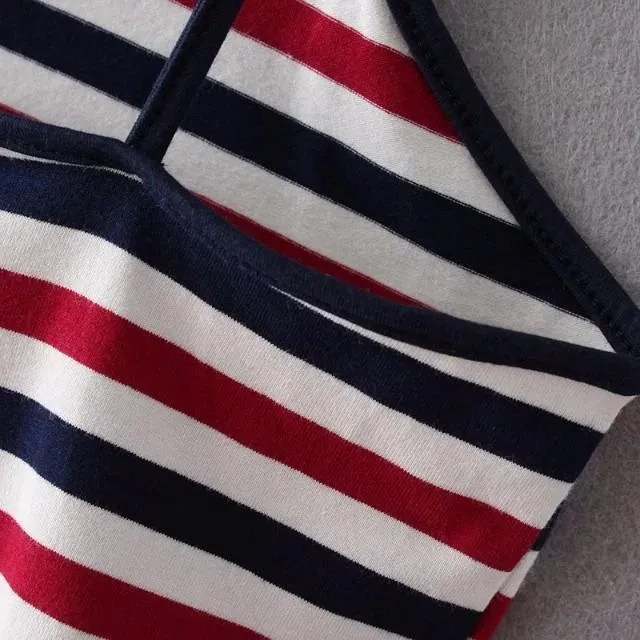 Striped Crop Tank Top