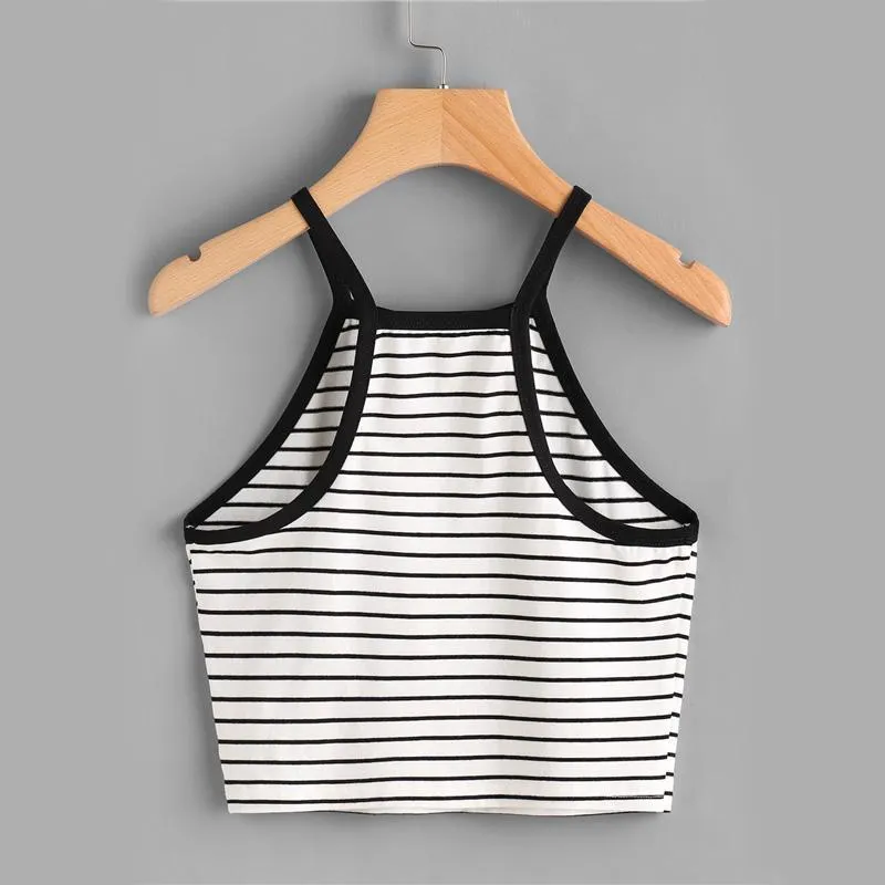 Striped Crop Tank Top