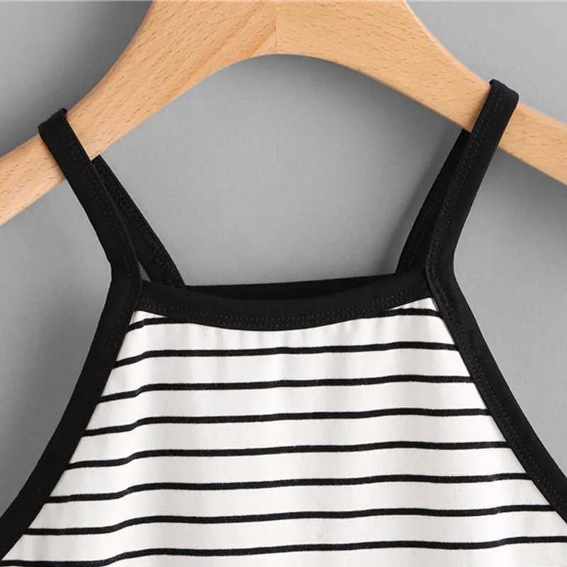 Striped Crop Tank Top