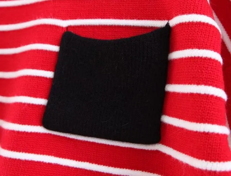 Striped Flare Sleeve Sweater