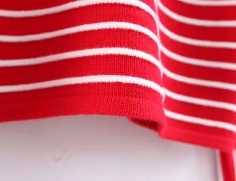 Striped Flare Sleeve Sweater