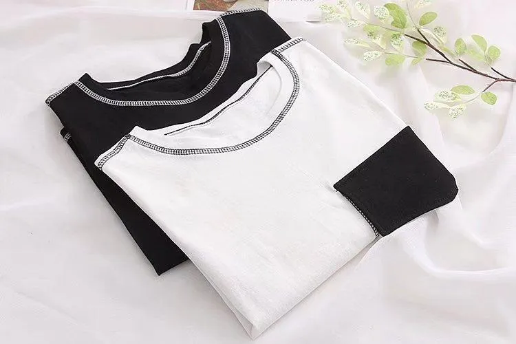 Striped Patchwork Crop T-Shirt