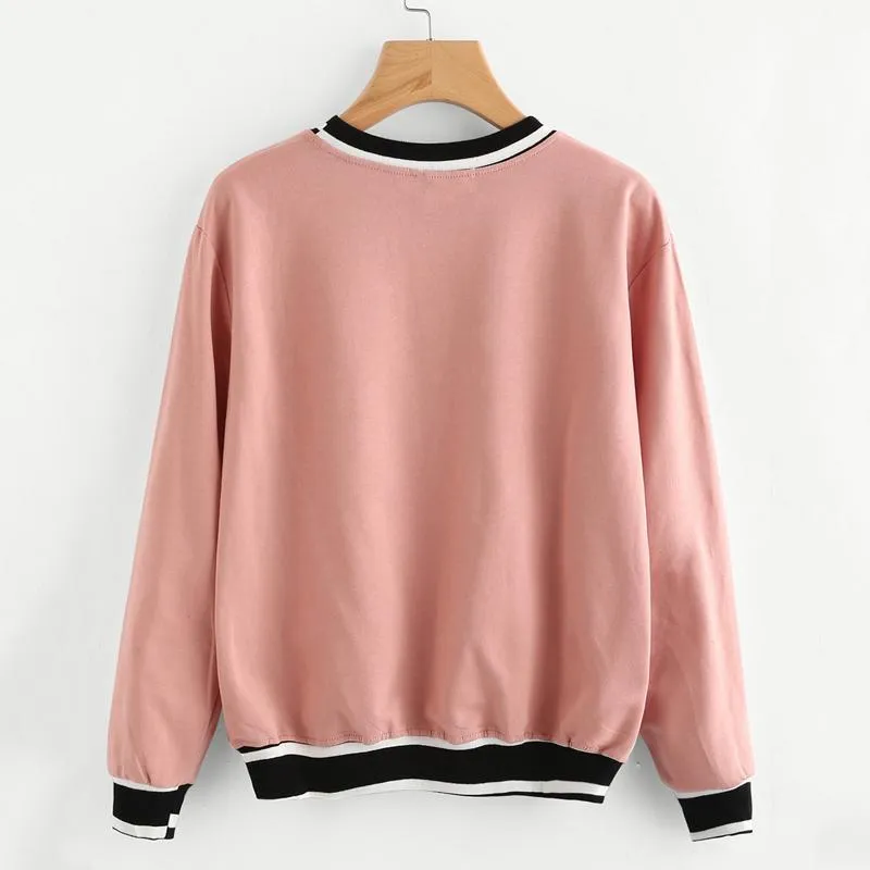Striped Patchwork Sweatshirt