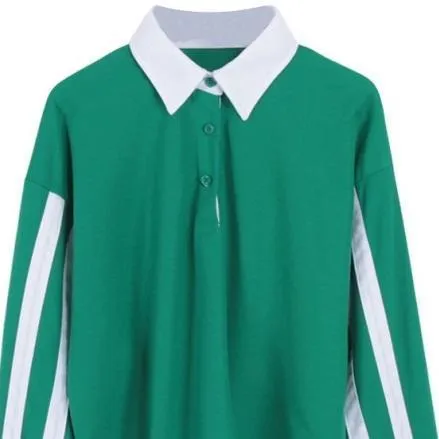 Striped Turn-Down Collar Shirt