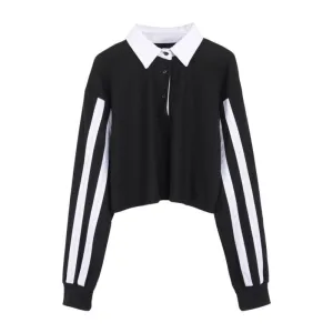 Striped Turn-Down Collar Shirt