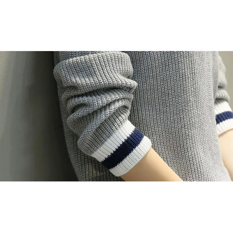 Striped V-Neck Sweater