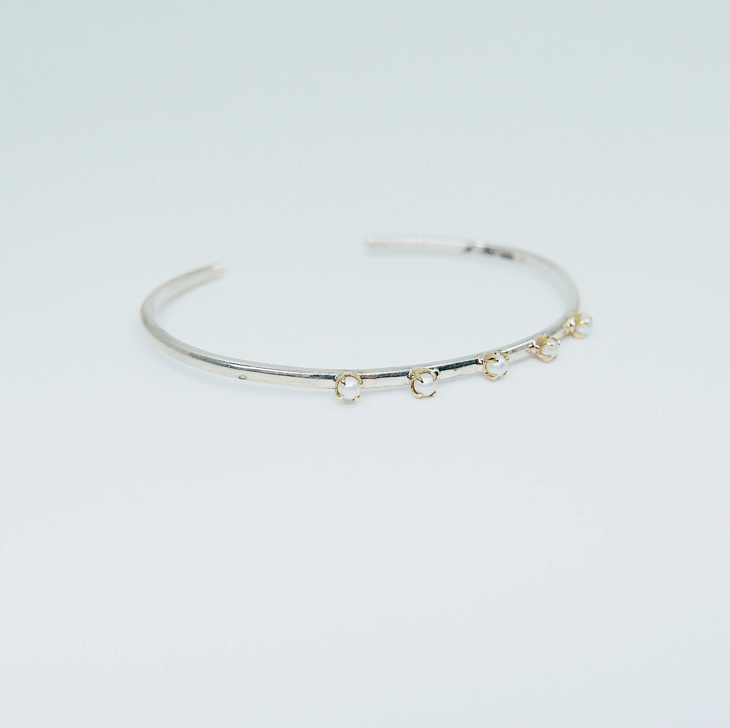 Studded Pearl Cuff Bracelet