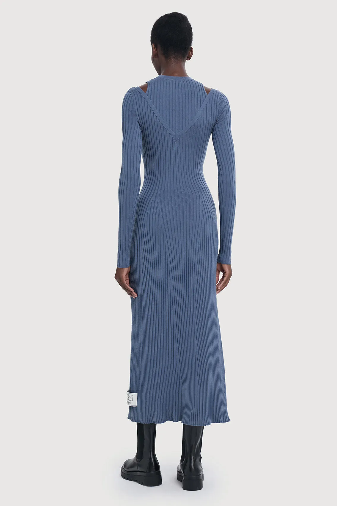 Stylish Shoulder Cut-Out Knit Dress