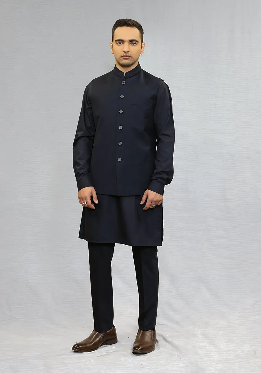 Suiting Dark Sapphire  Traditional Waistcoat