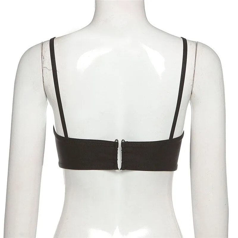 Summer black suspender women's blouse