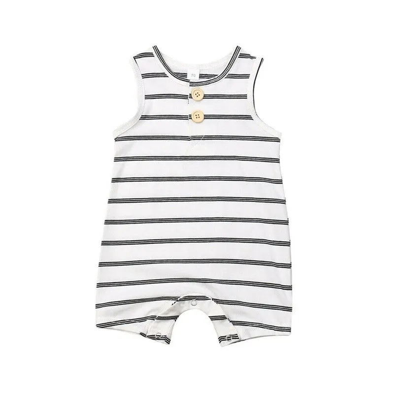 Summer Clothing set Baby Boy Striped Romper Summer Jumpsuit