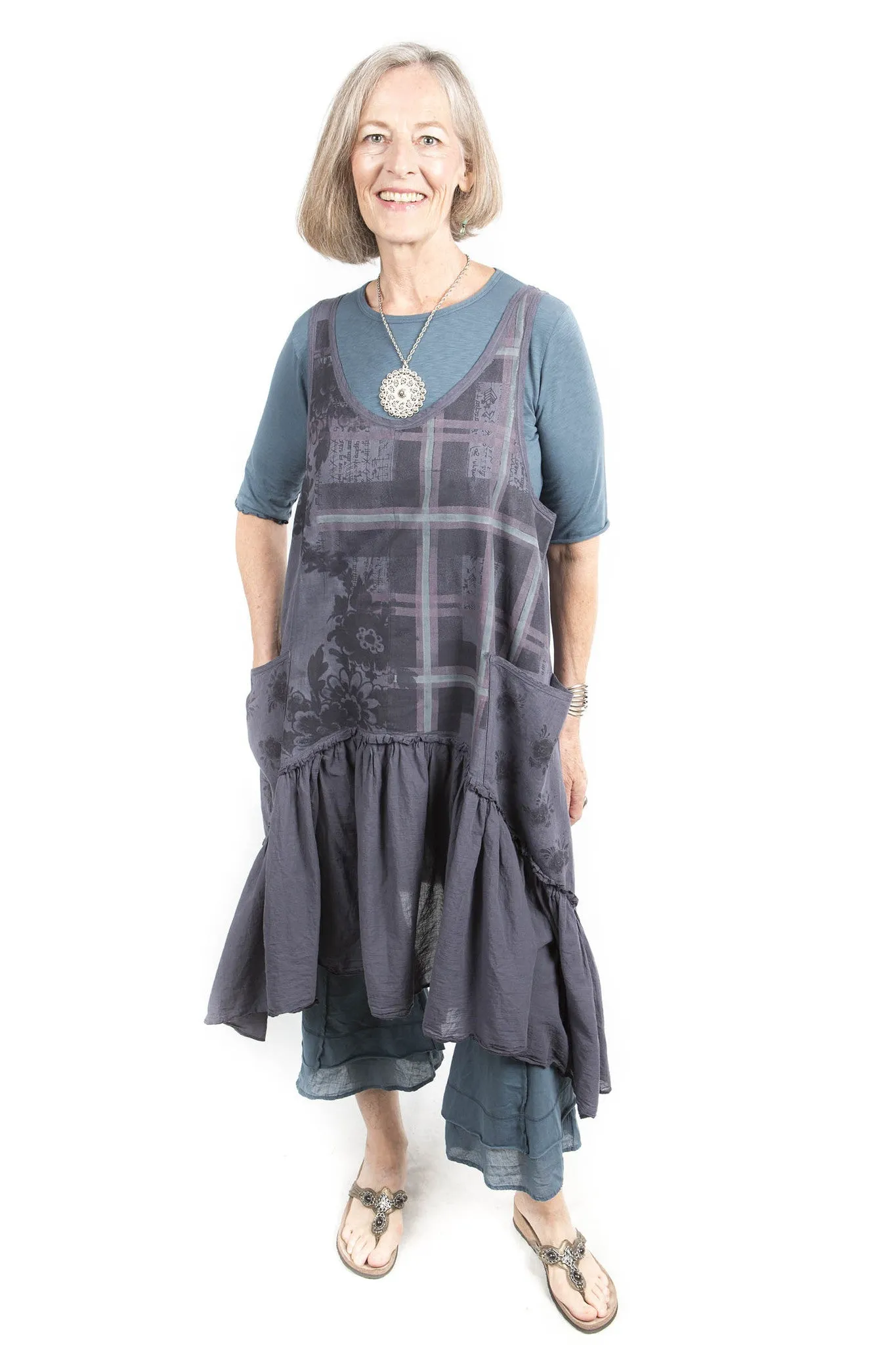 Summer Frock Printed-Blue Fish Clothing