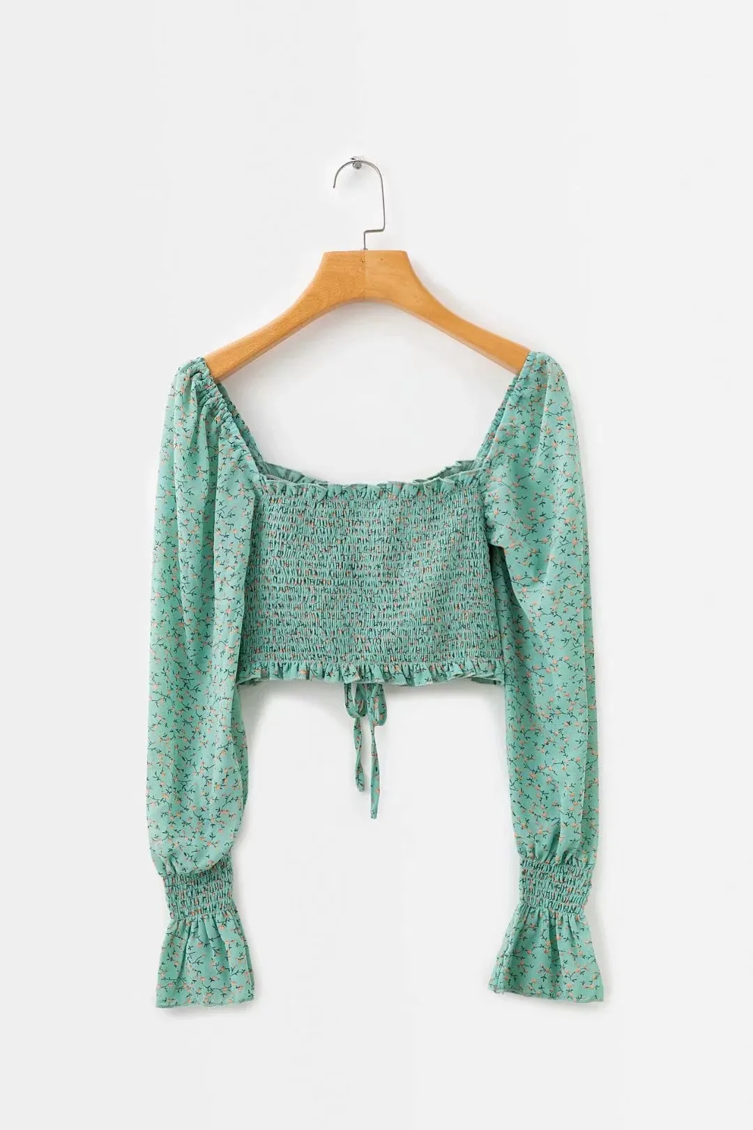 Summer short shirt shirt shirt wind chiffon printed shirt women's clothing