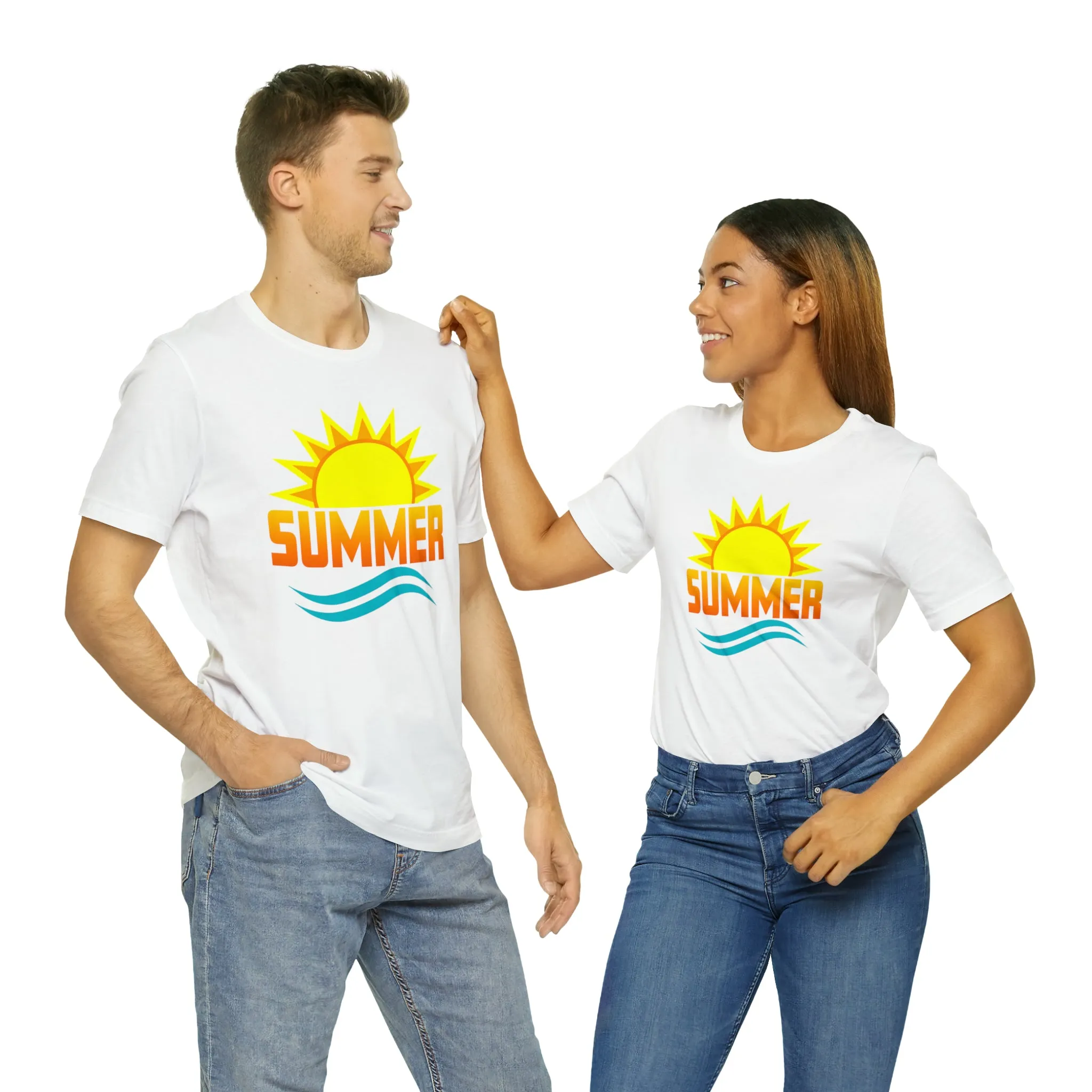 Summer Sunshine Short Sleeve T-Shirt, Summer Waves Tee