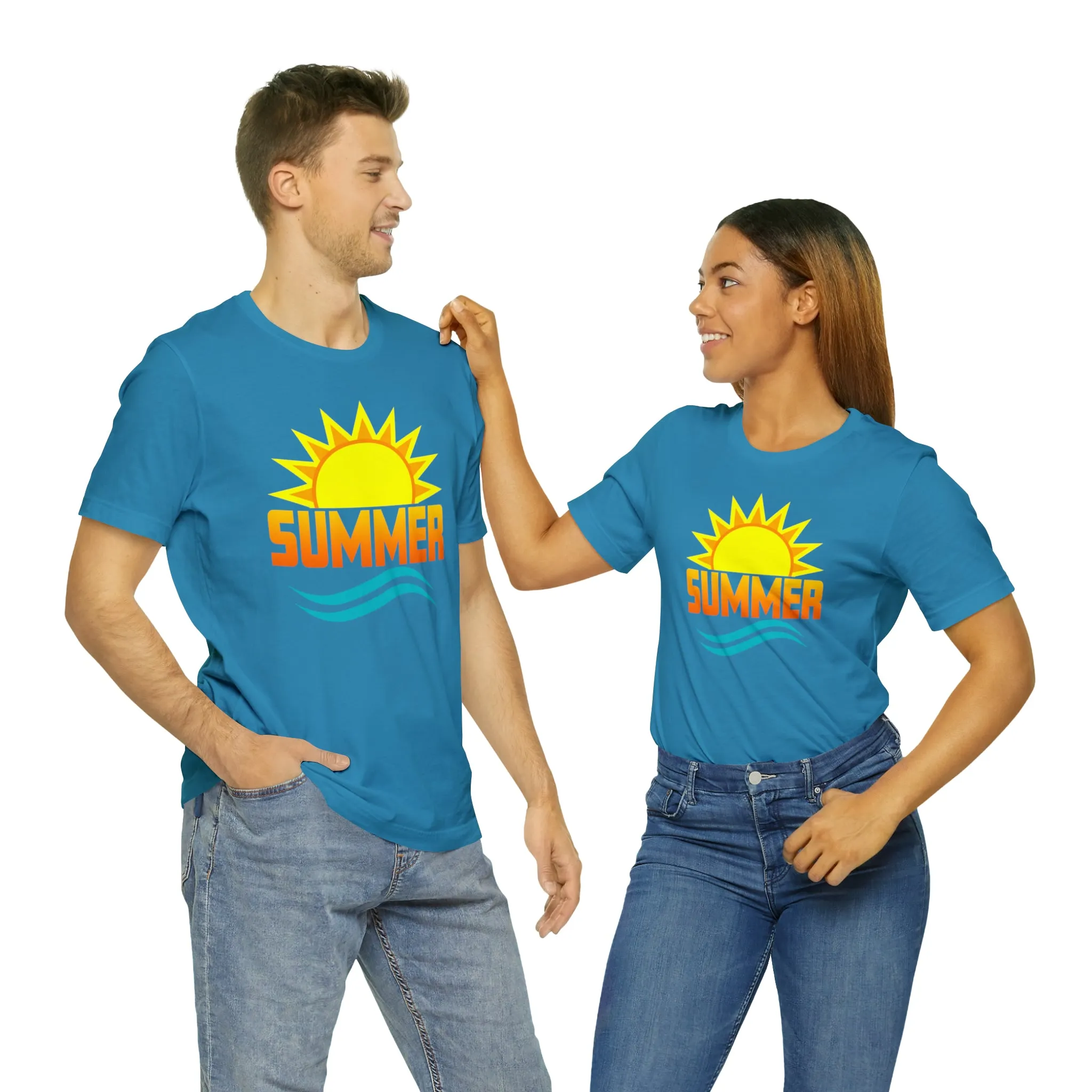 Summer Sunshine Short Sleeve T-Shirt, Summer Waves Tee