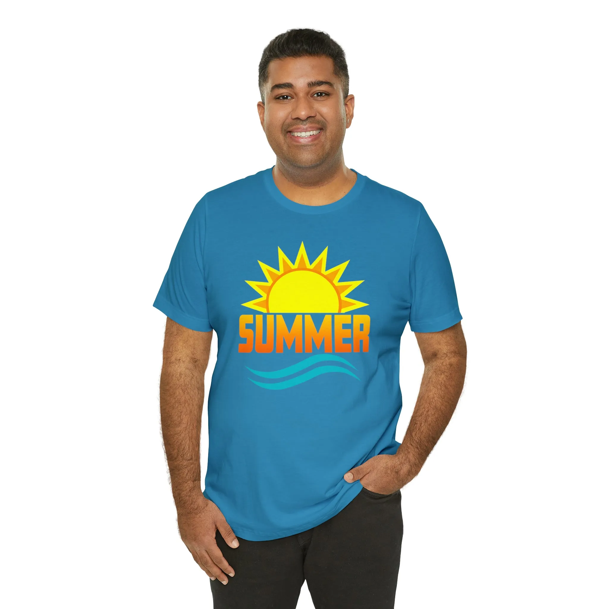 Summer Sunshine Short Sleeve T-Shirt, Summer Waves Tee