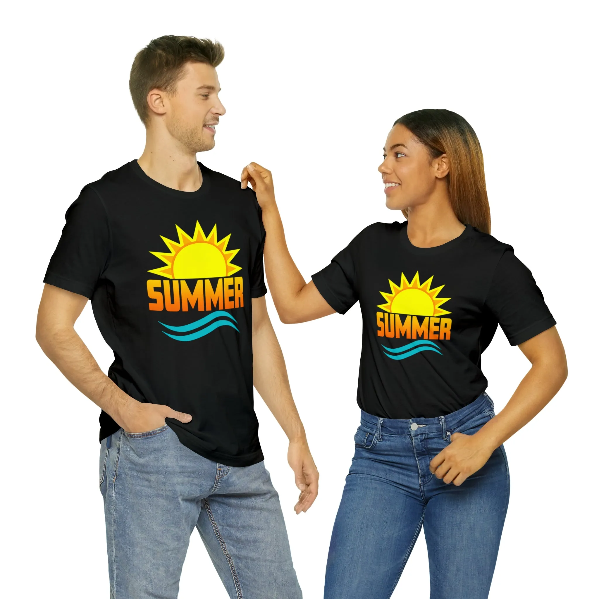 Summer Sunshine Short Sleeve T-Shirt, Summer Waves Tee