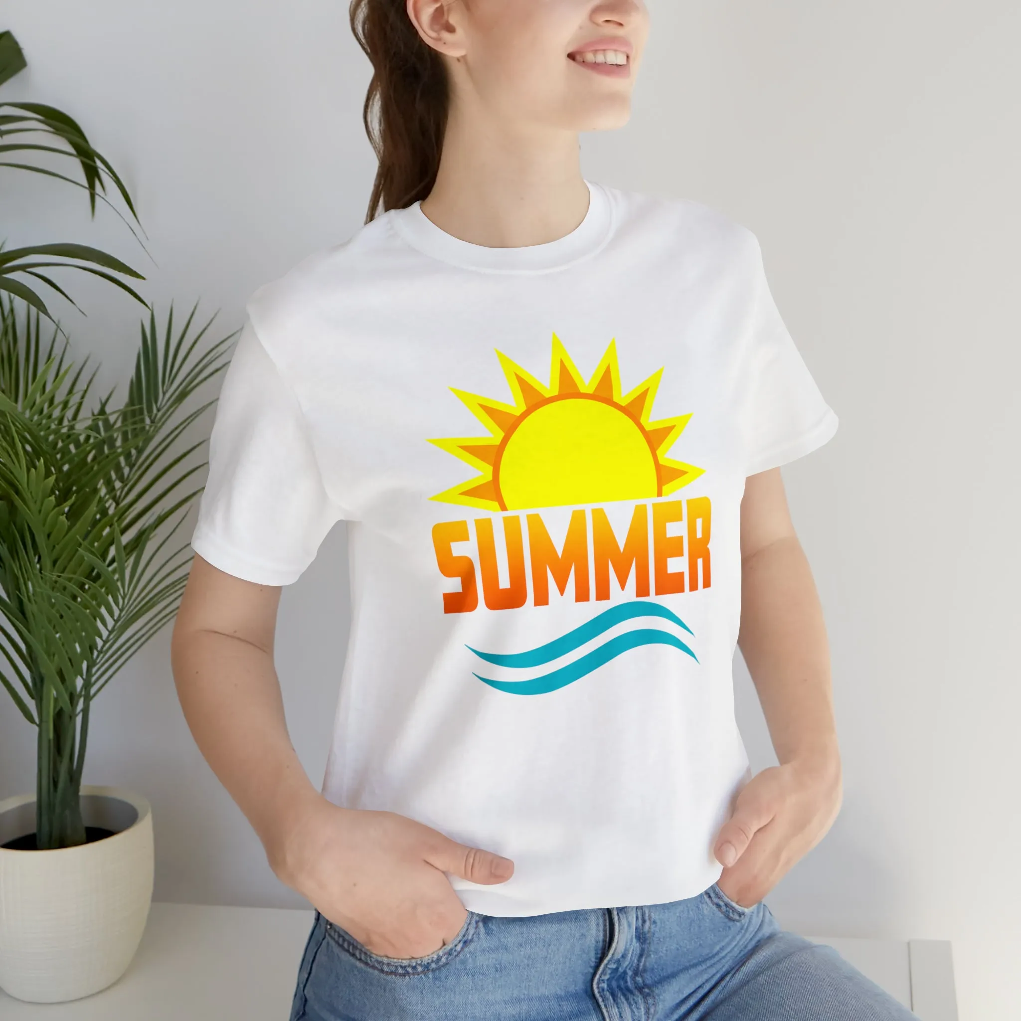 Summer Sunshine Short Sleeve T-Shirt, Summer Waves Tee