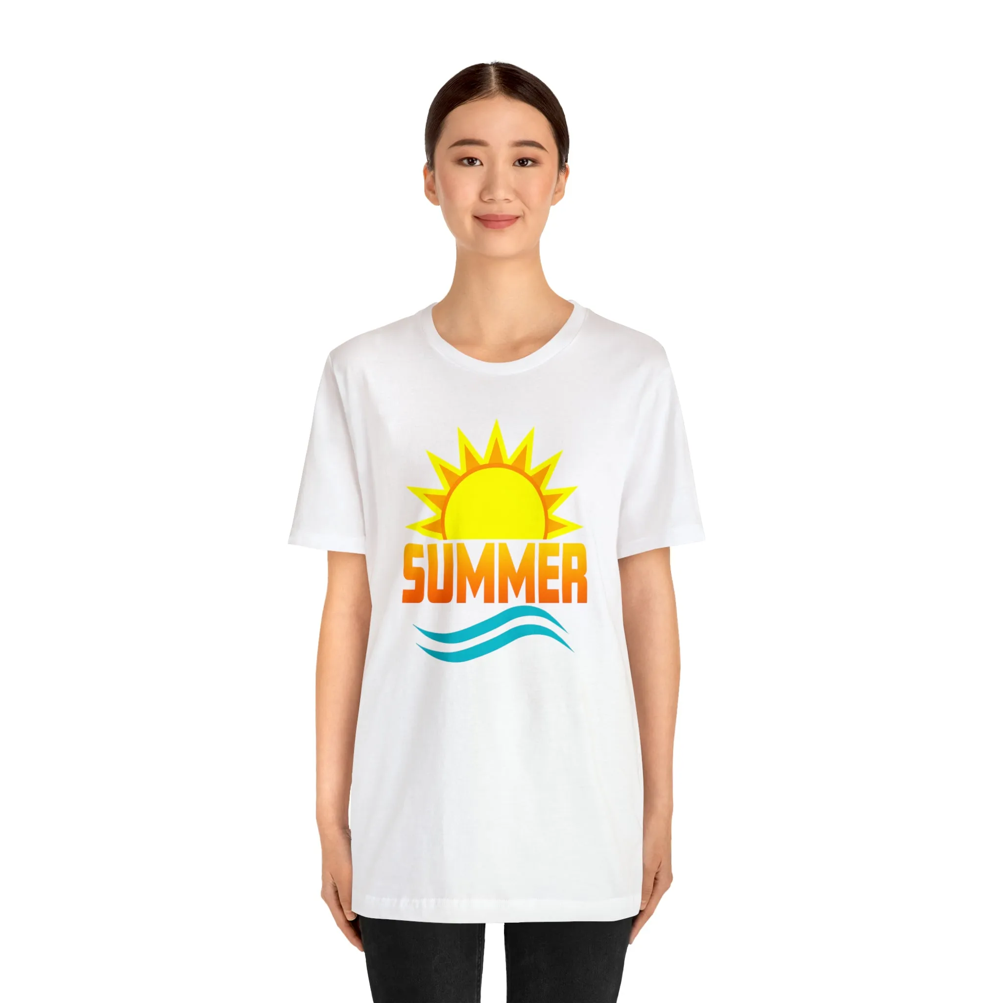 Summer Sunshine Short Sleeve T-Shirt, Summer Waves Tee
