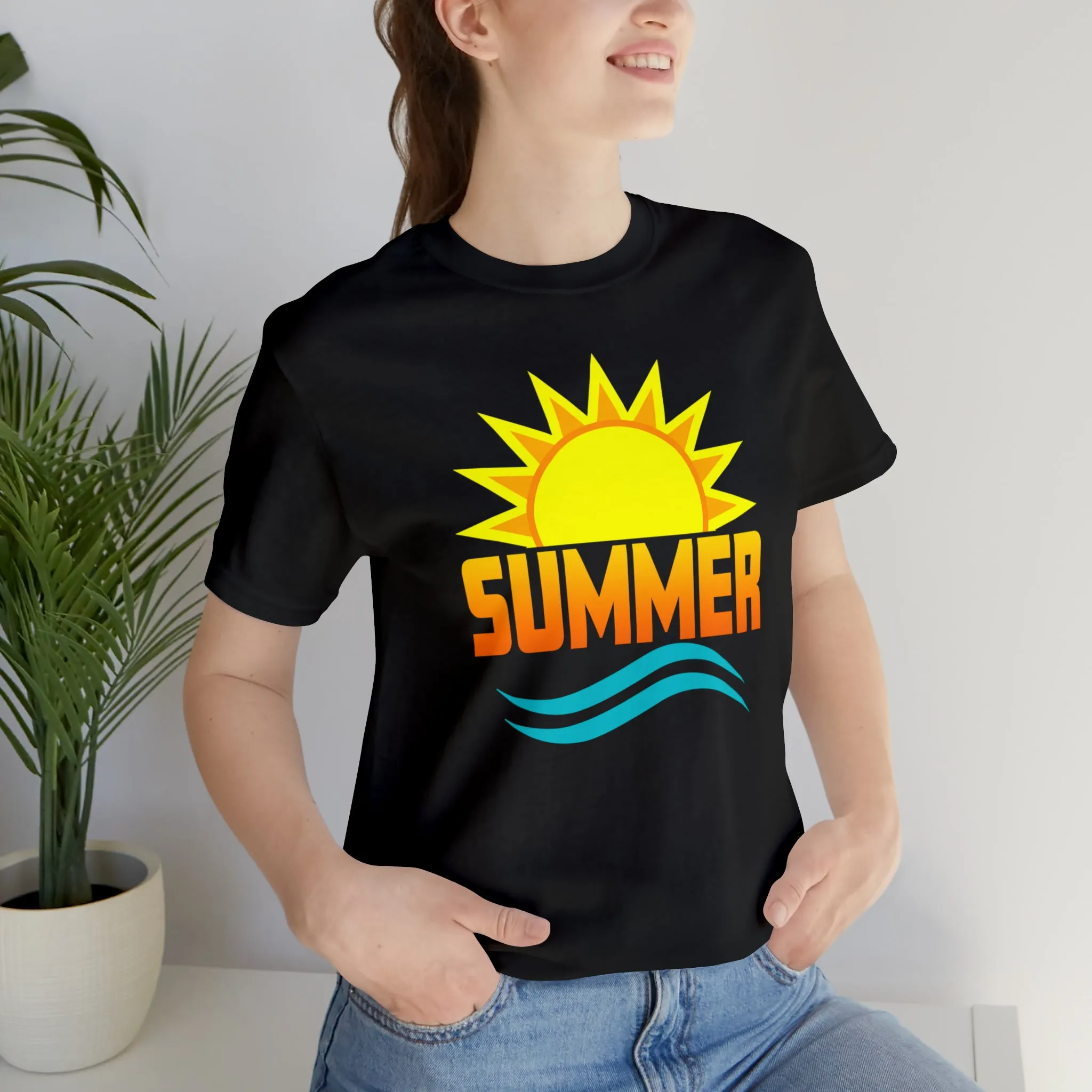 Summer Sunshine Short Sleeve T-Shirt, Summer Waves Tee