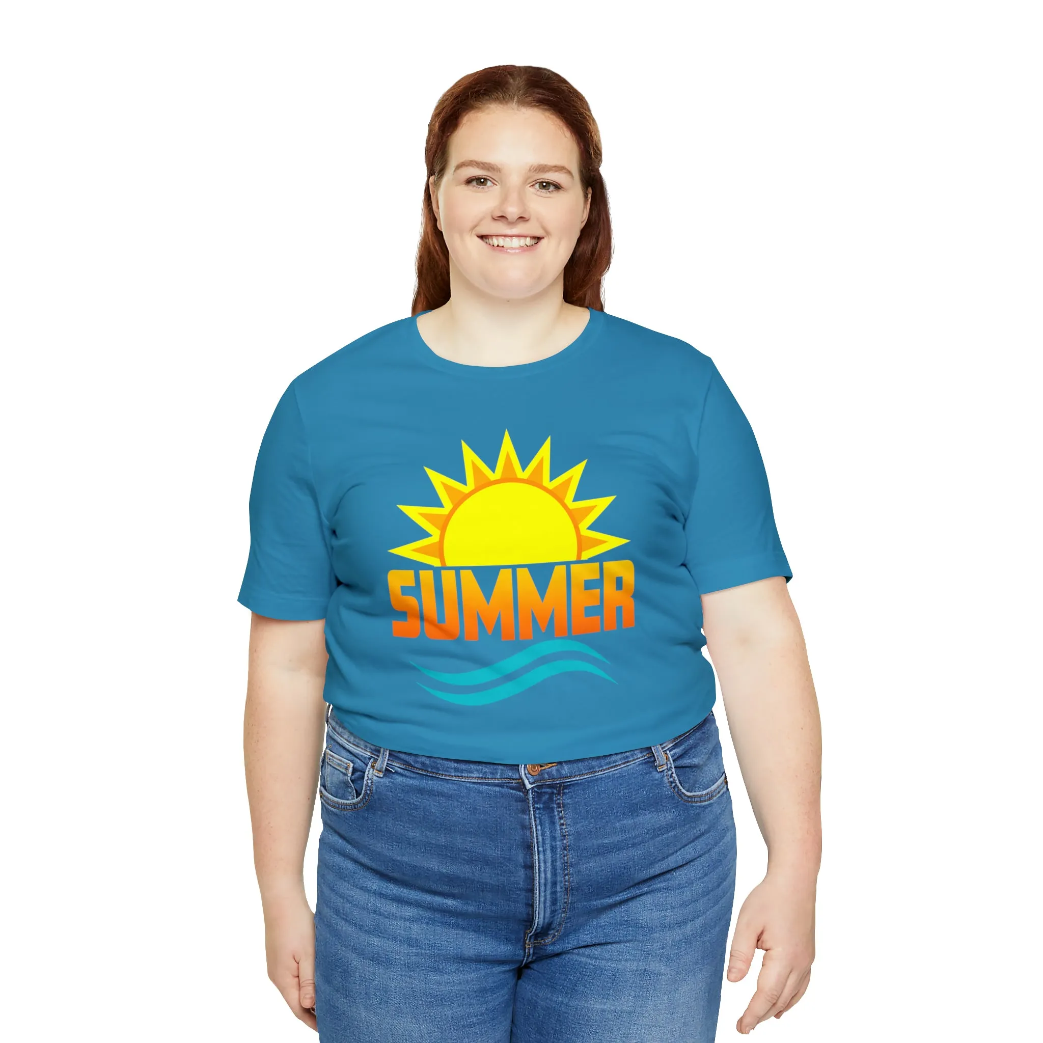 Summer Sunshine Short Sleeve T-Shirt, Summer Waves Tee