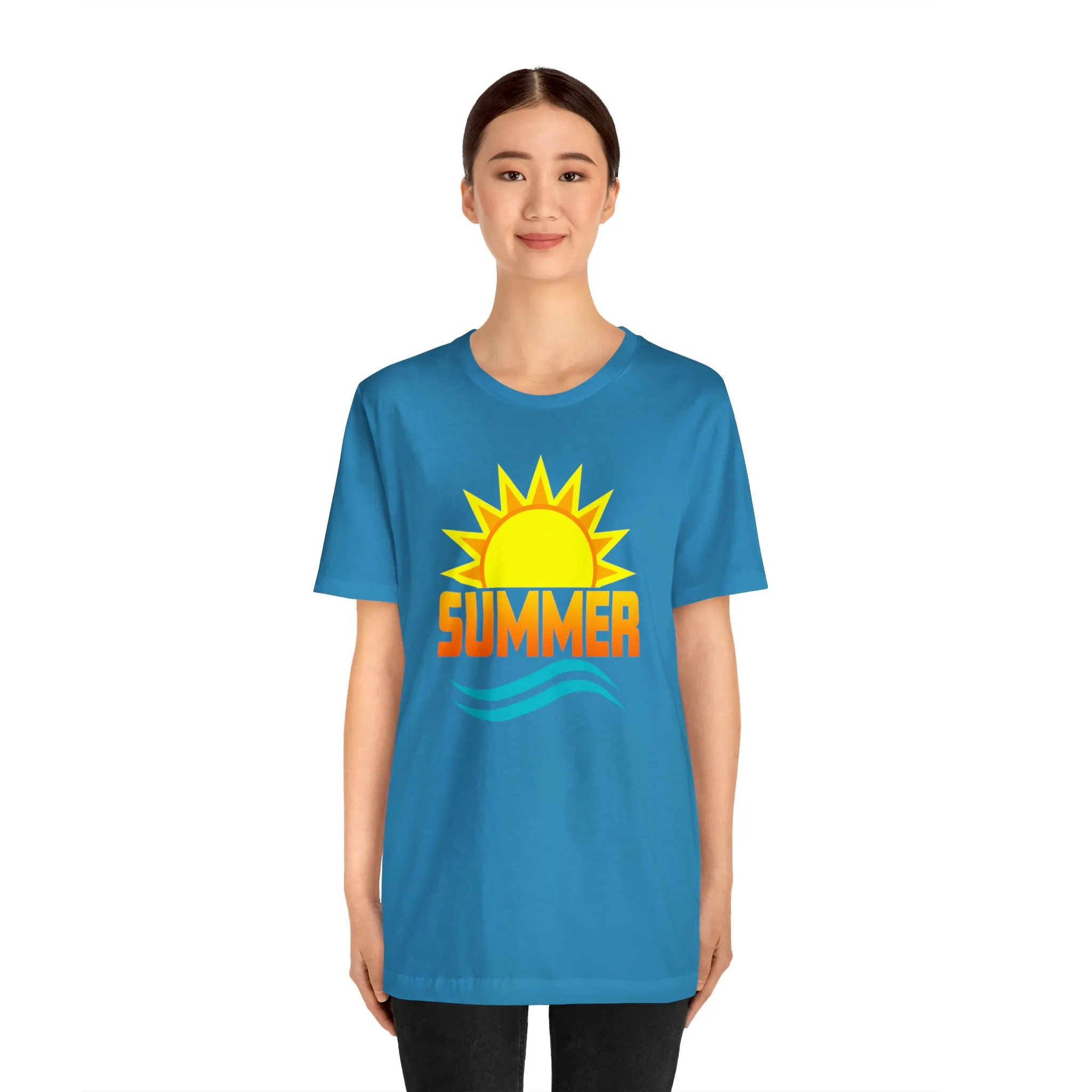 Summer Sunshine Short Sleeve T-Shirt, Summer Waves Tee