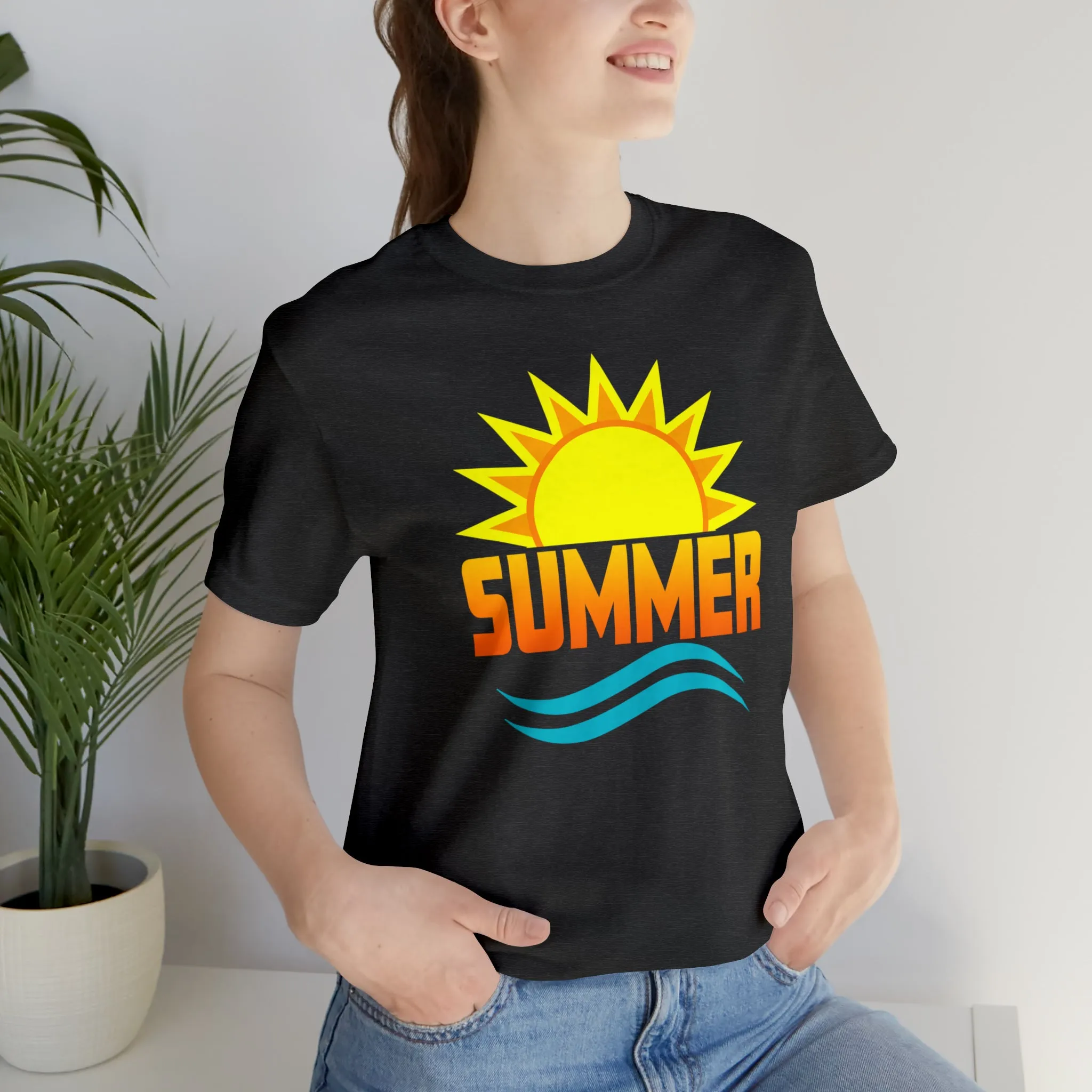 Summer Sunshine Short Sleeve T-Shirt, Summer Waves Tee