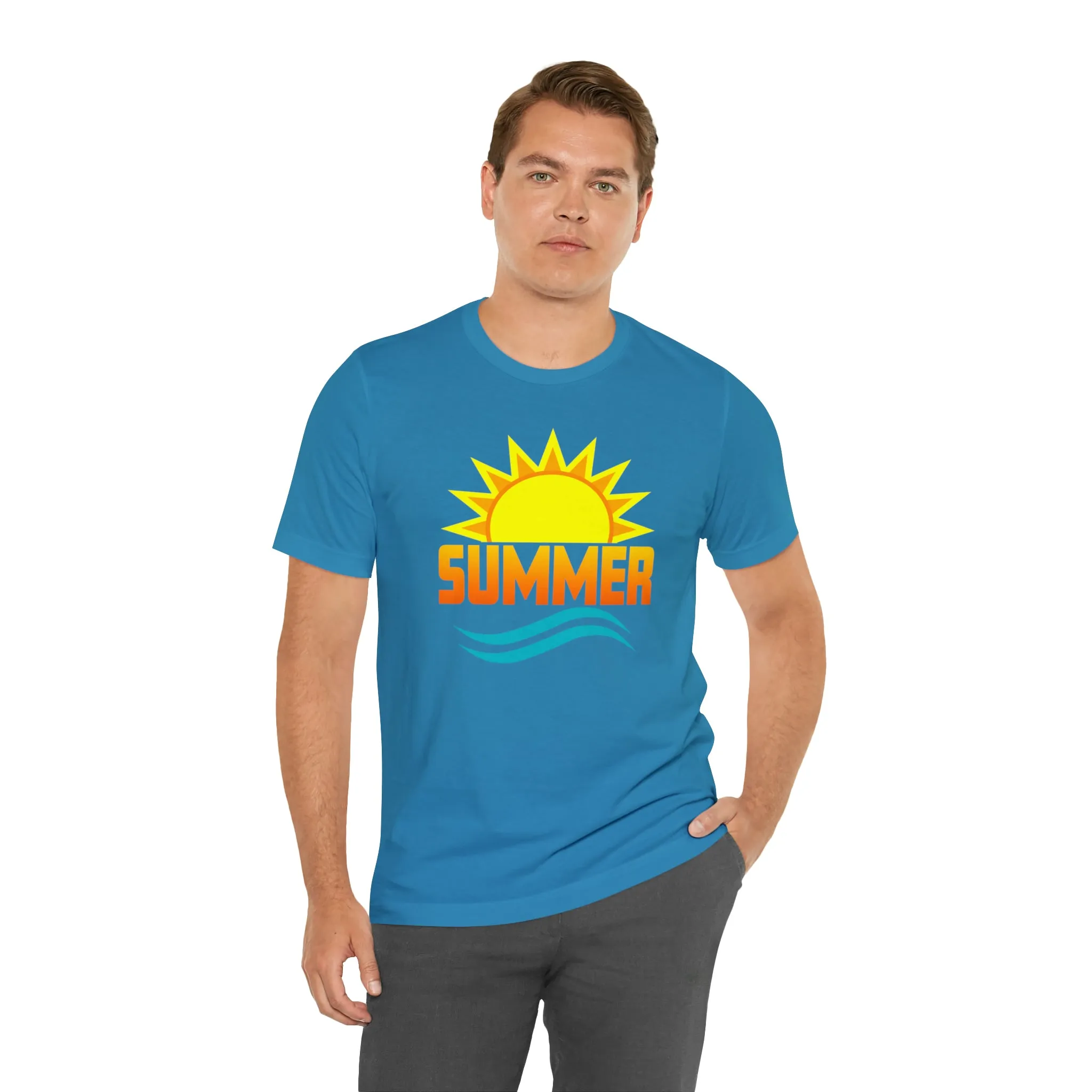 Summer Sunshine Short Sleeve T-Shirt, Summer Waves Tee