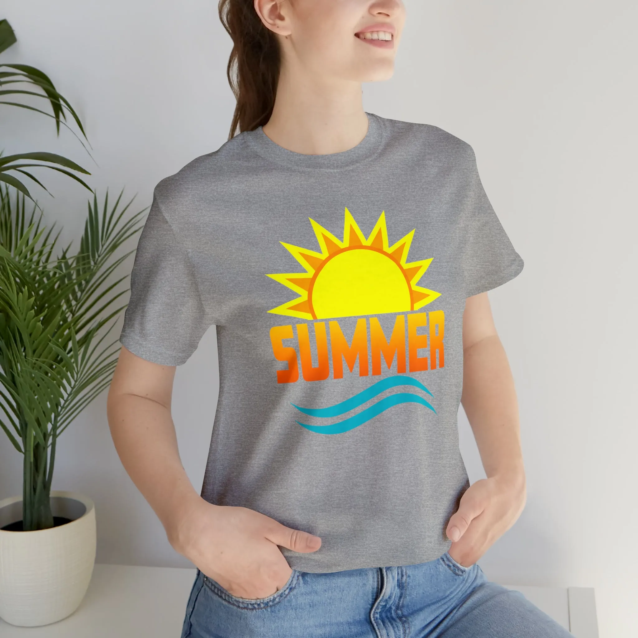 Summer Sunshine Short Sleeve T-Shirt, Summer Waves Tee