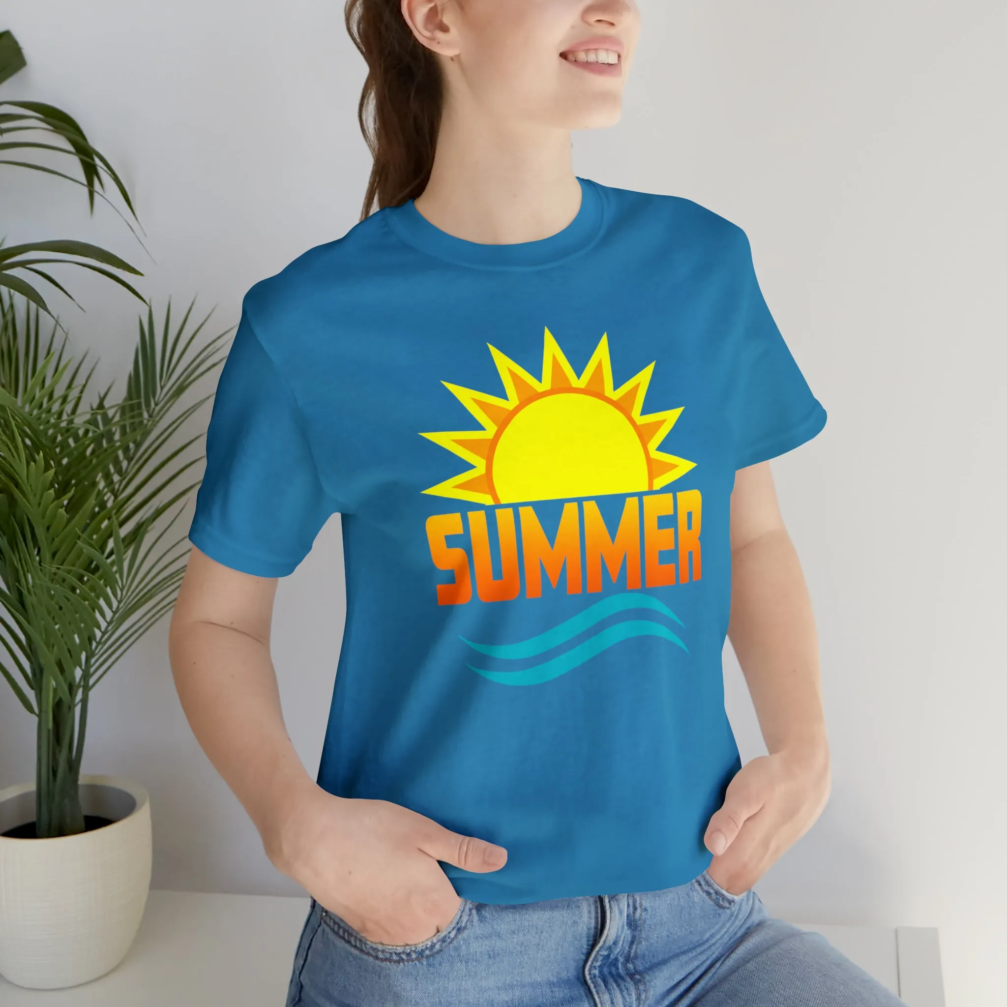 Summer Sunshine Short Sleeve T-Shirt, Summer Waves Tee