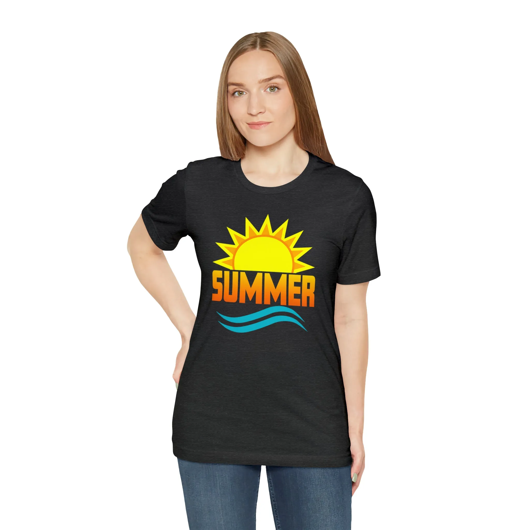 Summer Sunshine Short Sleeve T-Shirt, Summer Waves Tee