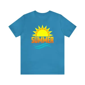 Summer Sunshine Short Sleeve T-Shirt, Summer Waves Tee