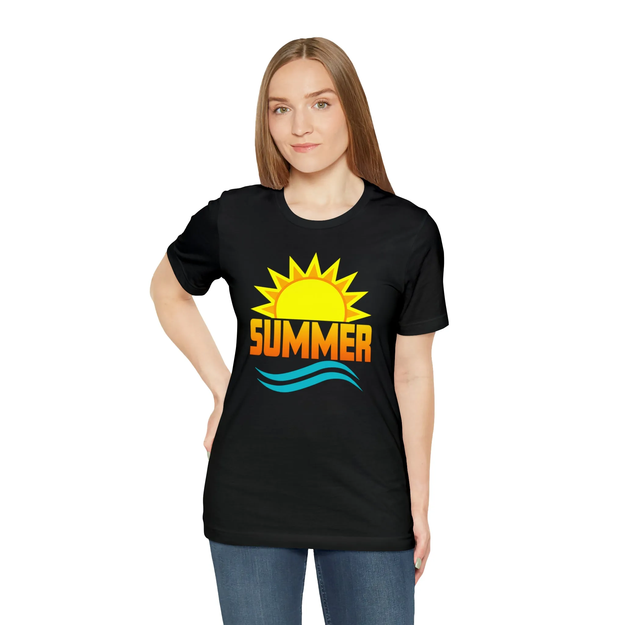 Summer Sunshine Short Sleeve T-Shirt, Summer Waves Tee