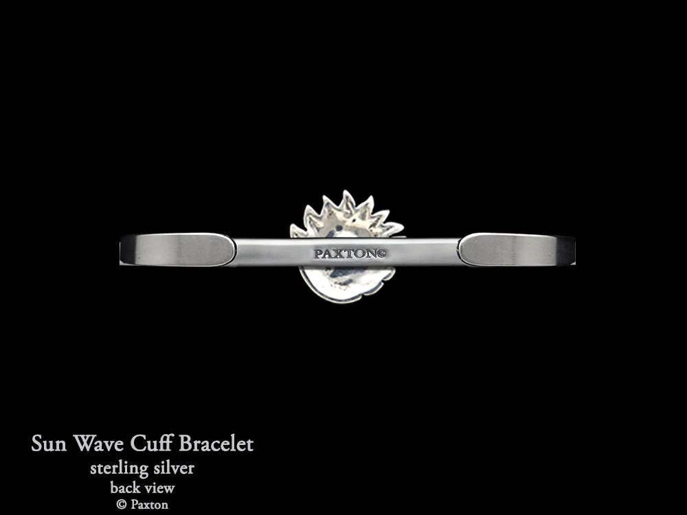 Sun Wave Cuff Bracelet Sterling Silver