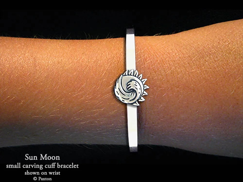 Sun Wave Cuff Bracelet Sterling Silver