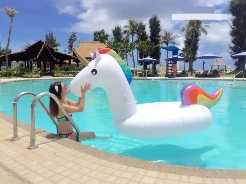 SunFun™ Giant Unicorn Inflatable Pool Float