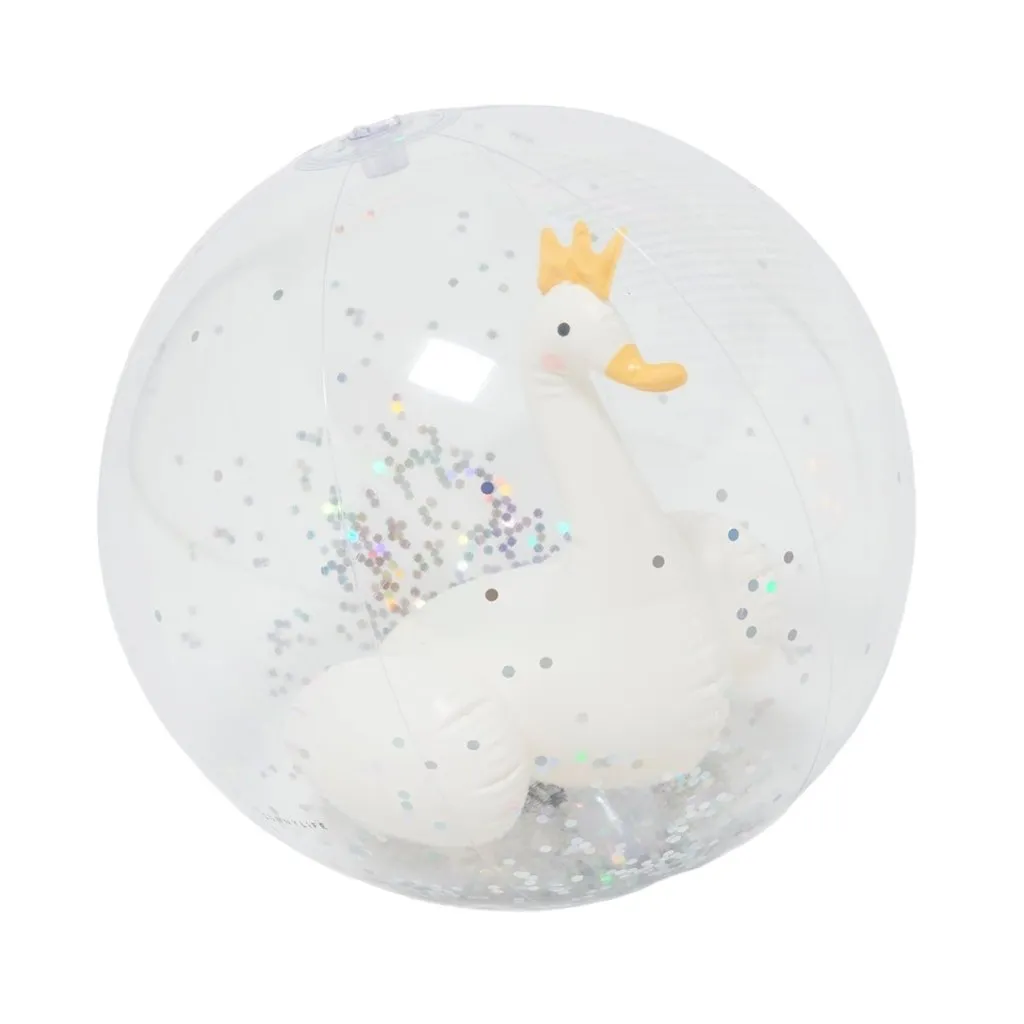 SUNNYLIFE 3D Inflatable Beach Ball Princess Swan Multi