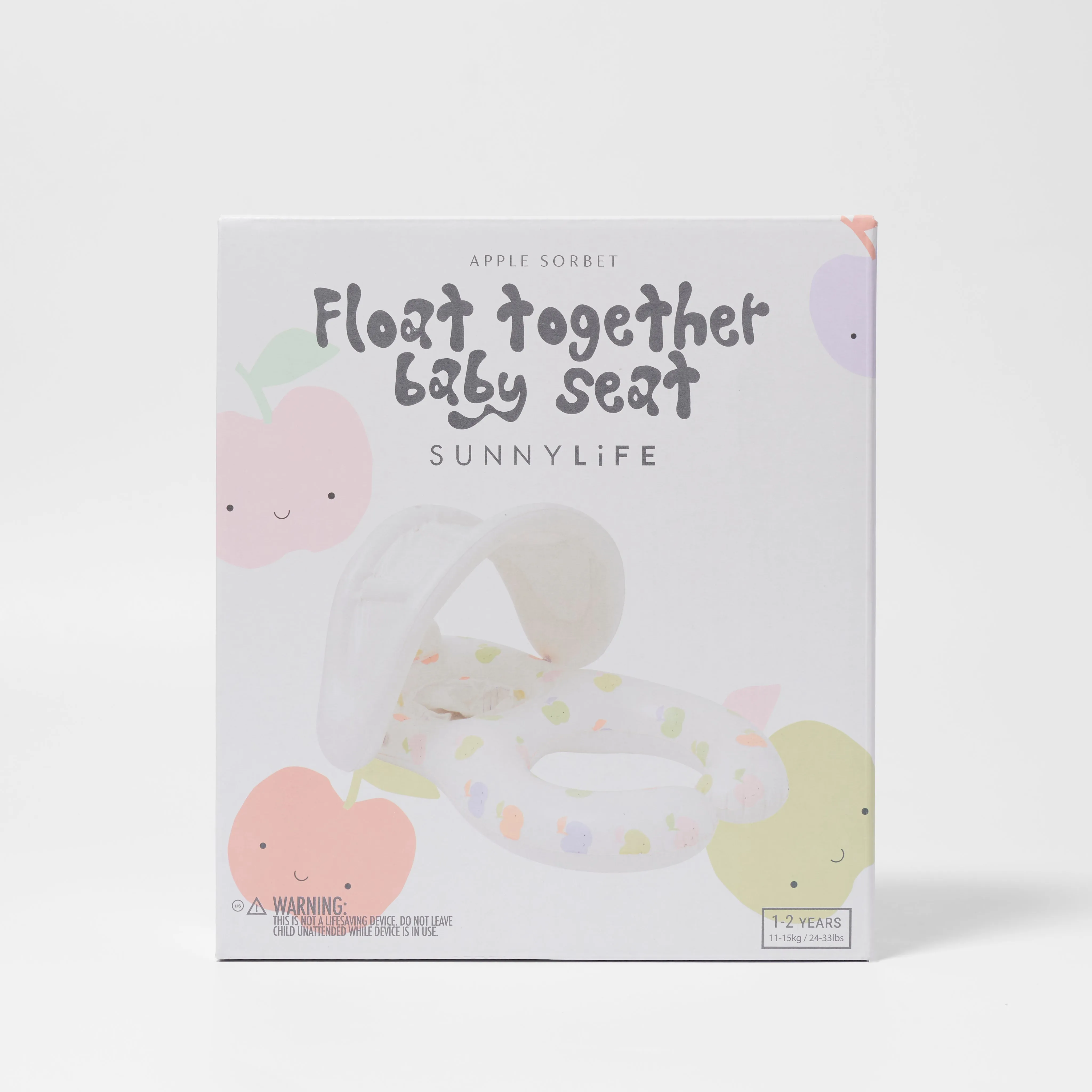 SUNNYLIFE FLOAT TOGETHER BABY SEAT - APPLE SORBET