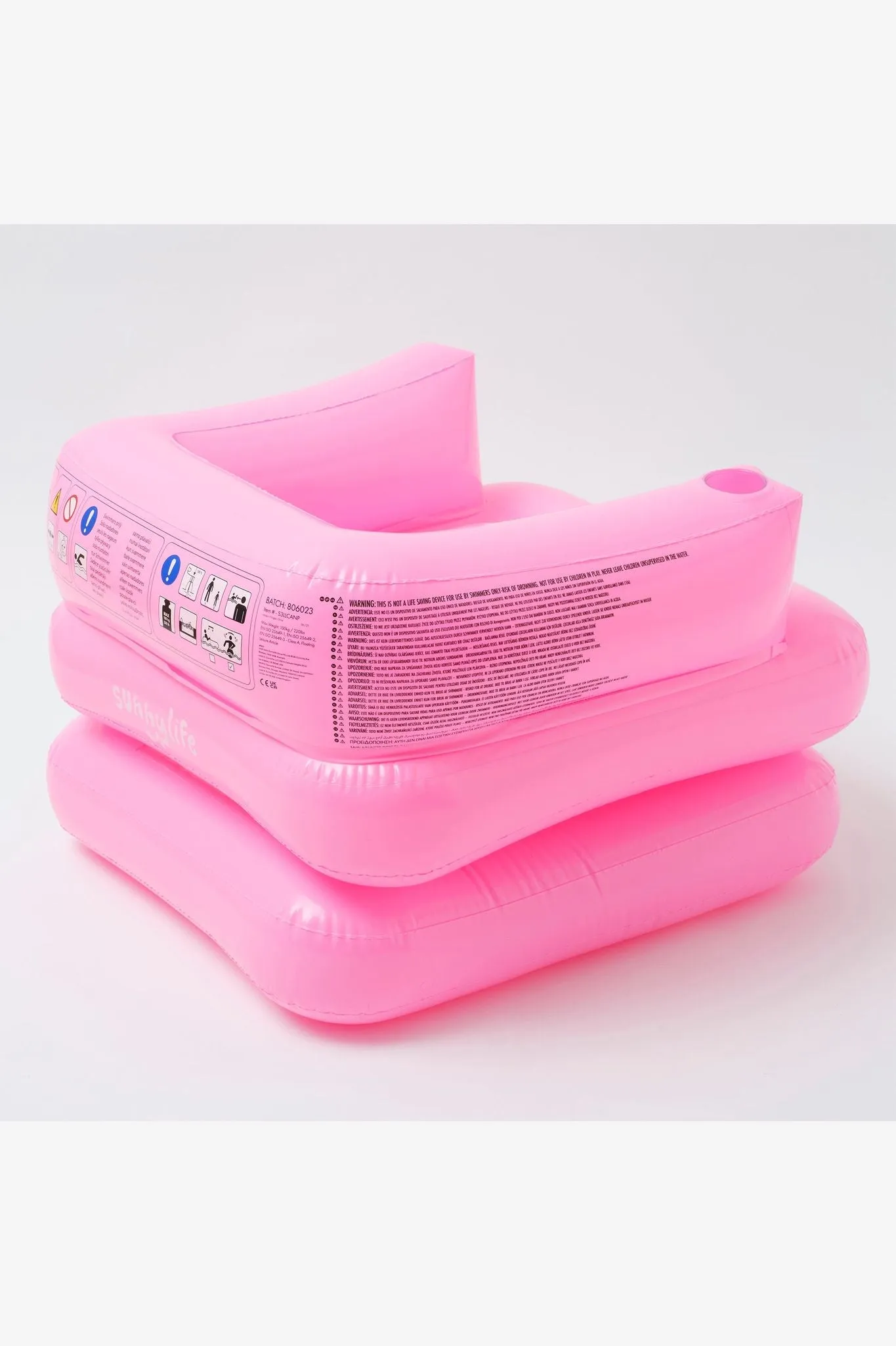 SUNNYLIFE INFLATABLE LILO CHAIR NEON PINK