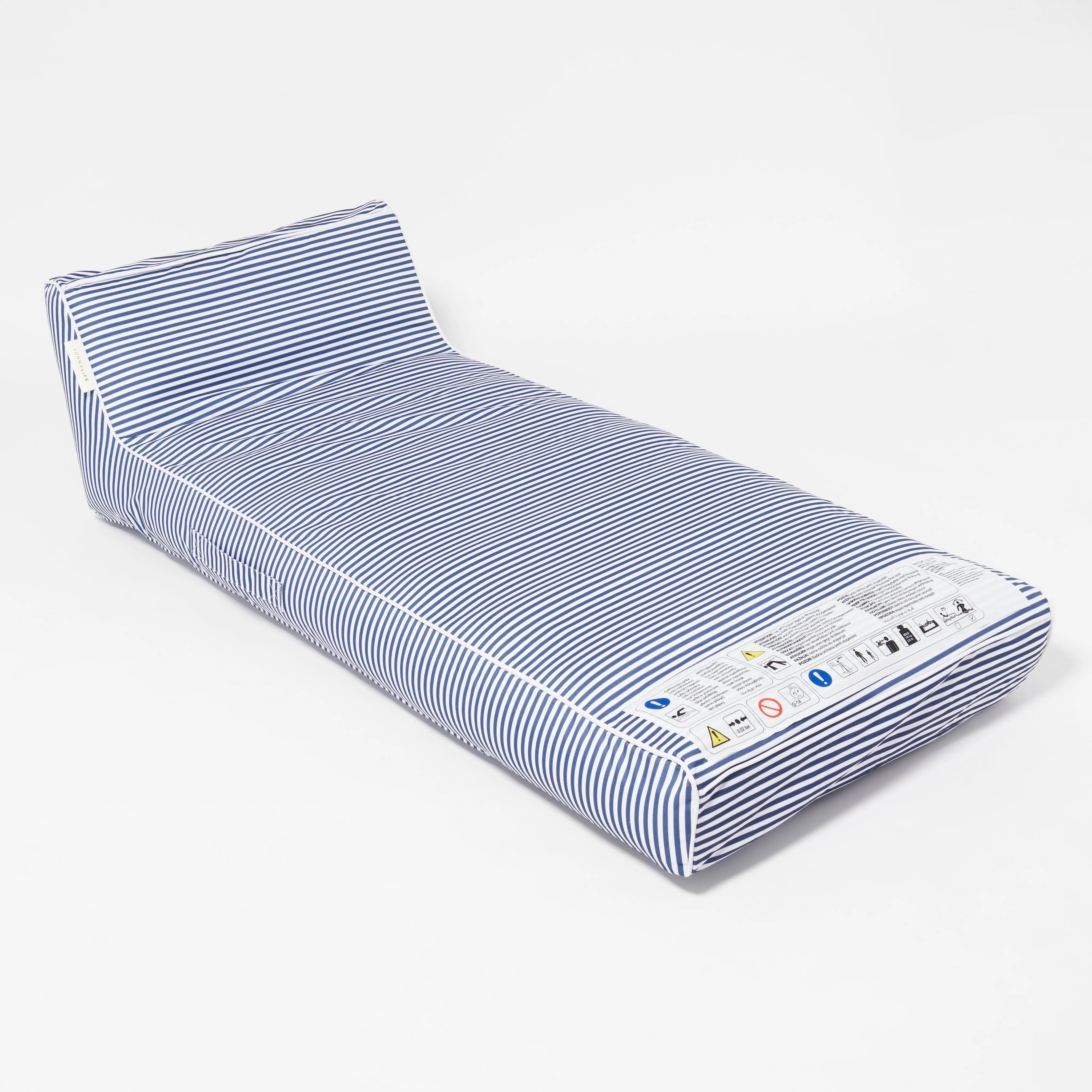 SUNNYLIFE LUXE LIE-ON LOUNGER FLOAT - LE WEEKEND NAVY