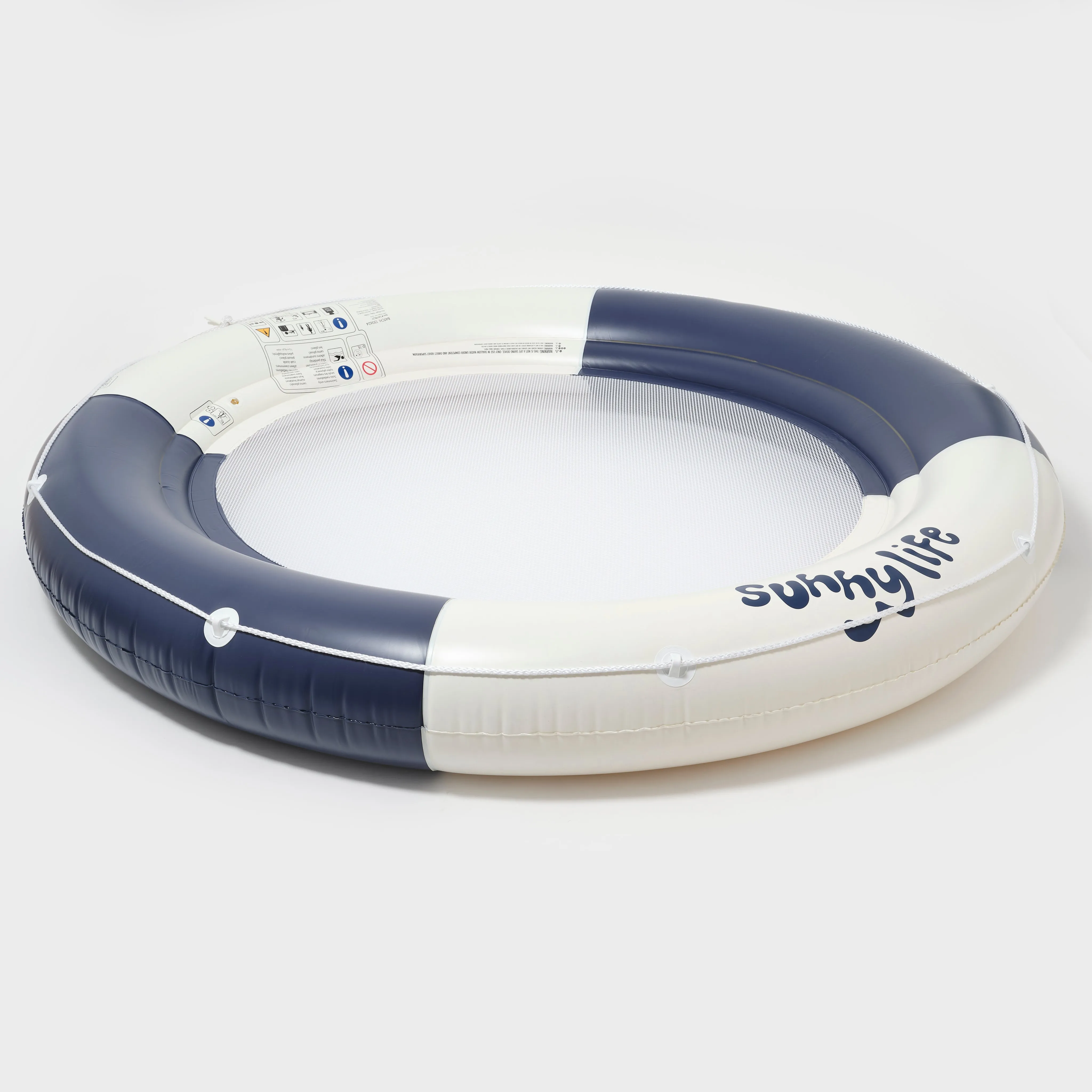 SUNNYLIFE LUXE TWIN HAMMOCK FLOAT - LE WEEKEND NAVY