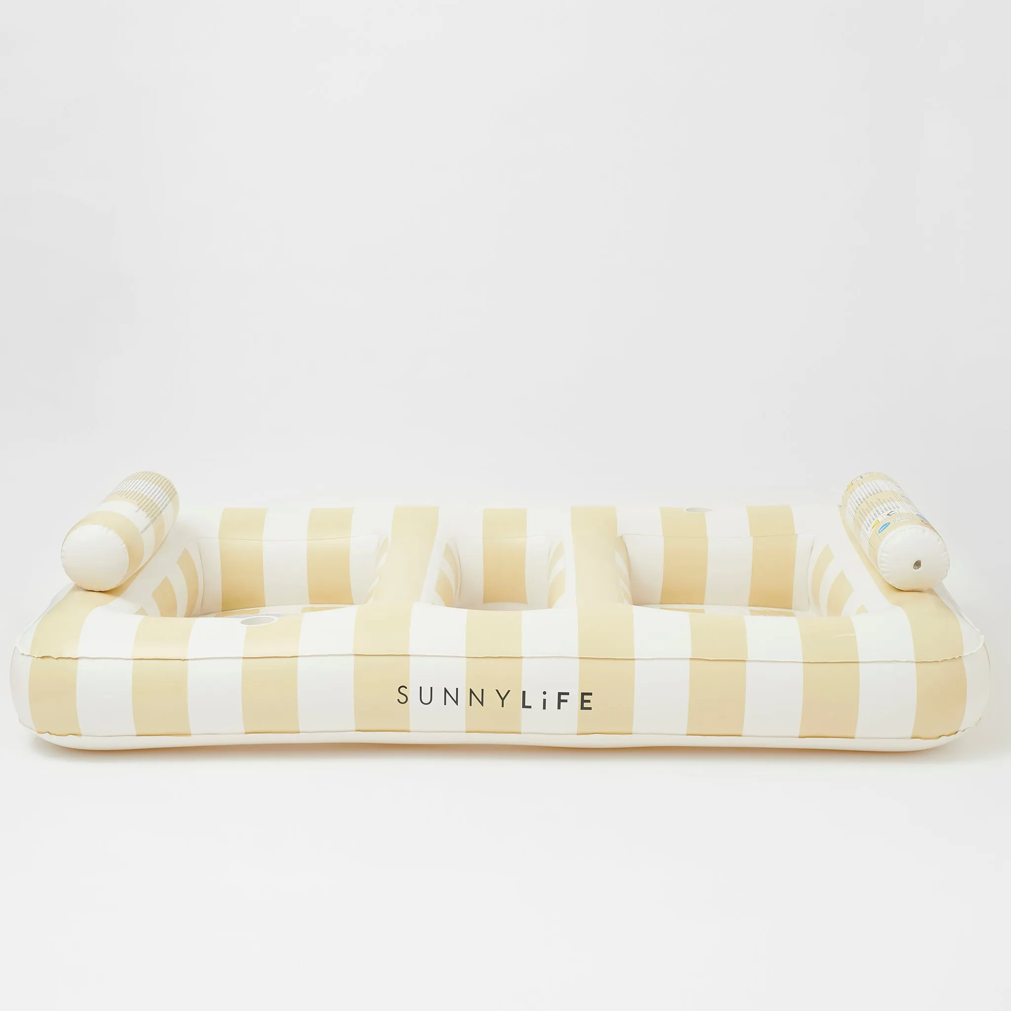 SUNNYLIFE LUXE TWIN HAMMOCK FLOAT - MANGO BAY SOFT MUSTARD