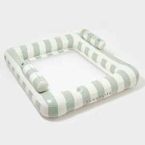 SUNNYLIFE LUXE TWIN HAMMOCK FLOAT - THE VACAY SOFT OLIVE
