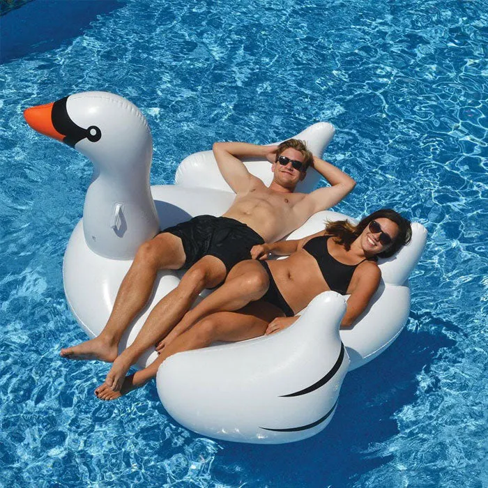 Swan and Pink Flamingo Floater