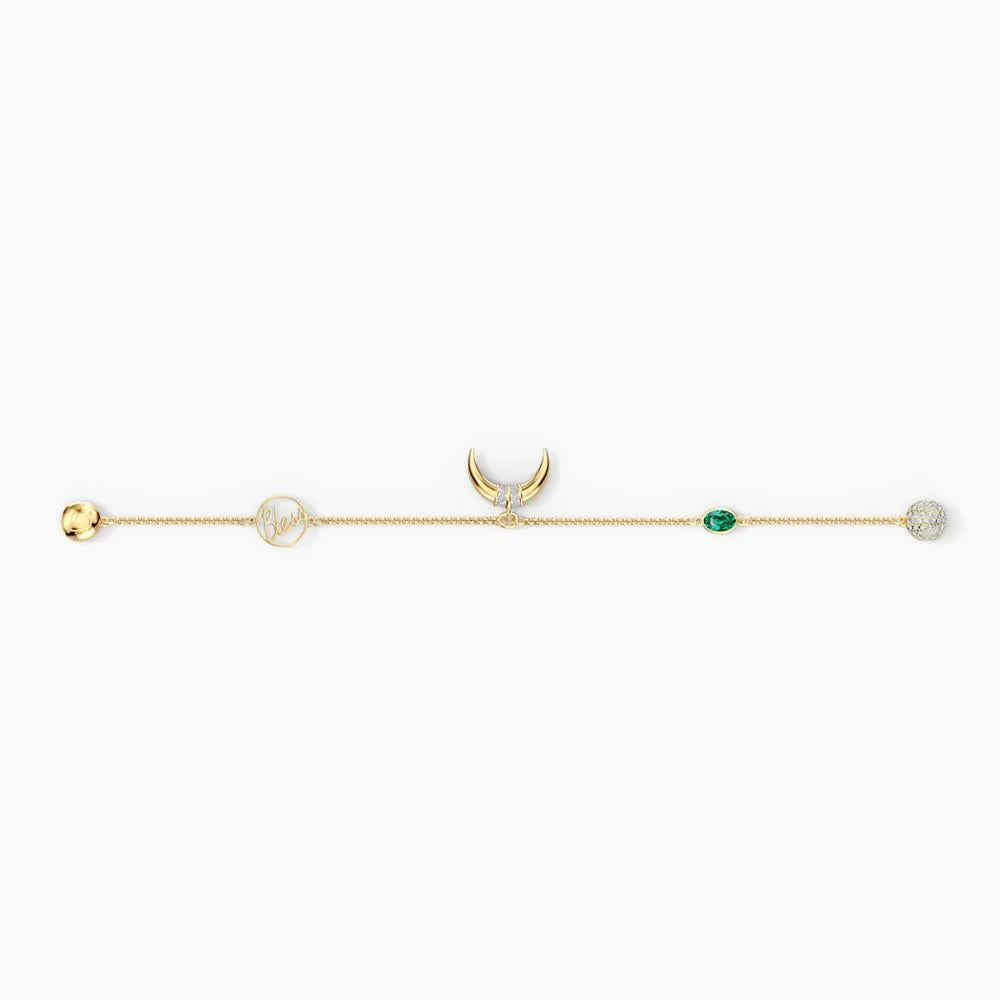 Swarovski Remix Collection Horn Strand Emerlad Medium