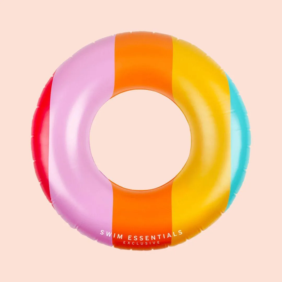 Swim Essentials Inflatable Rainbow Swimming Ring - 90cm