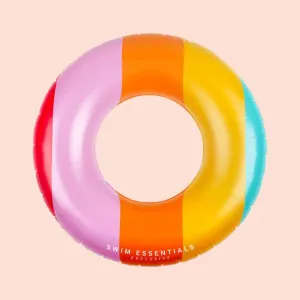 Swim Essentials Inflatable Rainbow Swimming Ring - 90cm
