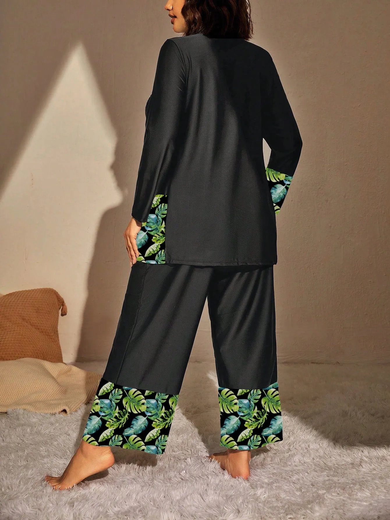 Swim Mulvari Summer Beach plus Geo Print High Waist Modest Swimsuit