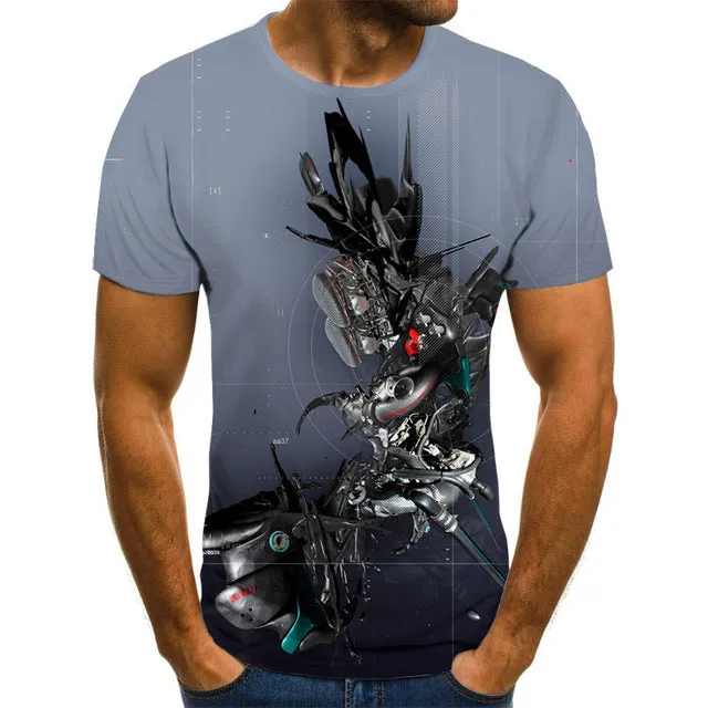 T-shirt Punk Clothing Retro Clothes shirt Tops Tees Men Summer