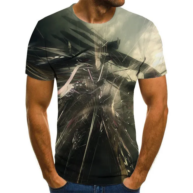 T-shirt Punk Clothing Retro Clothes shirt Tops Tees Men Summer